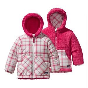 Patagonia Girls Reversible Tribbles 2‎ Hoody Jacket Sherpa Puffer Coat Size 3T?
